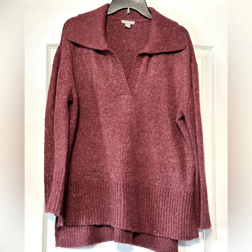 Women’s long sleeve V-neck sweater - Picture 1 of 4